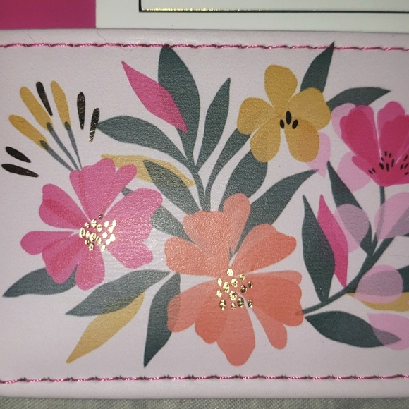 Lady Jayne Sunlit Garden Multicolor Floral Vegan Leather Credit Card Wallet NWT - Picture 7 of 8